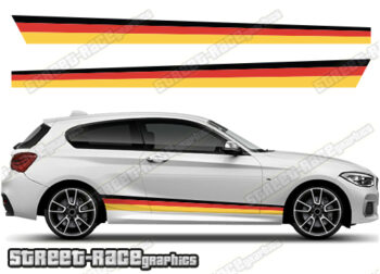 BMW 1 series printed racing stripes 026 - GERMAN FLAG