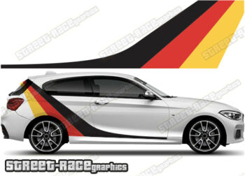 BMW 1 series printed racing stripes 027- GERMAN FLAG