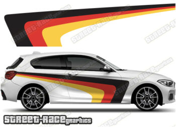 BMW 1 series printed racing stripes 028 - GERMAN FLAG