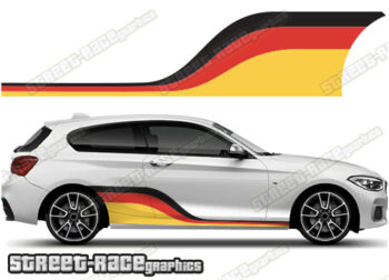 BMW 1 series printed racing stripes 029 - GERMAN FLAG