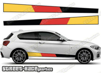 BMW 1 series printed racing stripes 030 - GERMAN FLAG