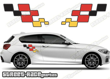 BMW 1 series printed racing stripes 035 - GERMAN FLAG