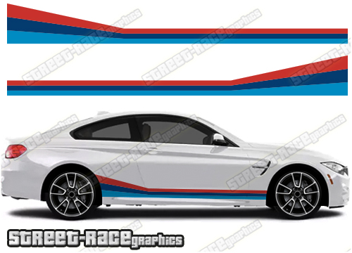 BMW 3 series printed racing stripes 003