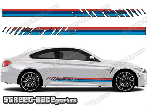 BMW 3 series printed racing stripes 012