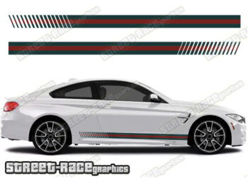 BMW 3 series printed racing stripes 017
