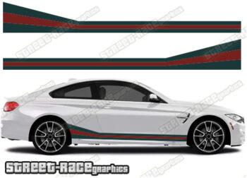 BMW 3 series printed racing stripes 018