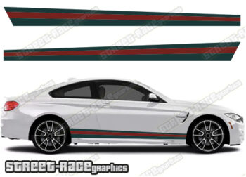 BMW 3 series printed racing stripes 019