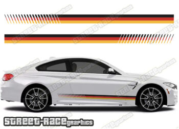 BMW 3 series printed racing stripes 023 - GERMAN FLAG