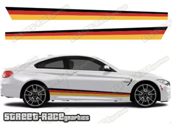 BMW 3 series printed racing stripes 026 - GERMAN FLAG