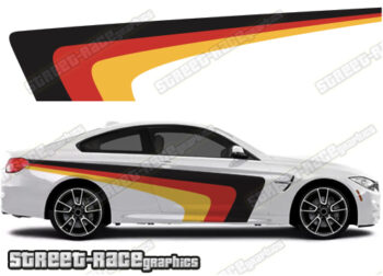 BMW 3 series printed racing stripes 028 - GERMAN FLAG