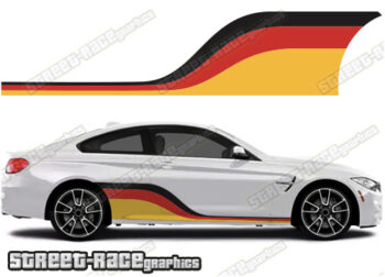 BMW 3 series printed racing stripes 029 - GERMAN FLAG