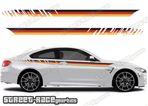 BMW 3 series printed racing stripes 034 - GERMAN FLAG