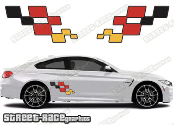 BMW 3 series printed racing stripes 035 - GERMAN FLAG