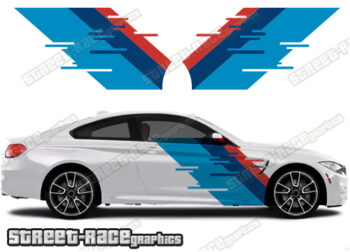 BMW 3 series printed racing stripes 037
