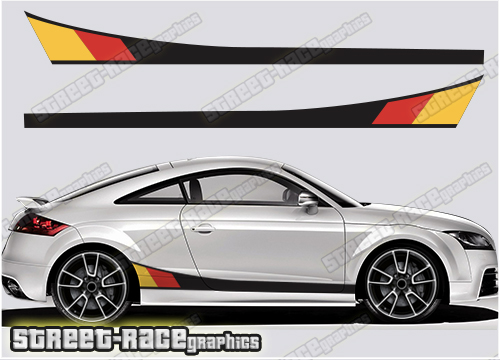 Audi TT printed racing stripes 022 - German Flag