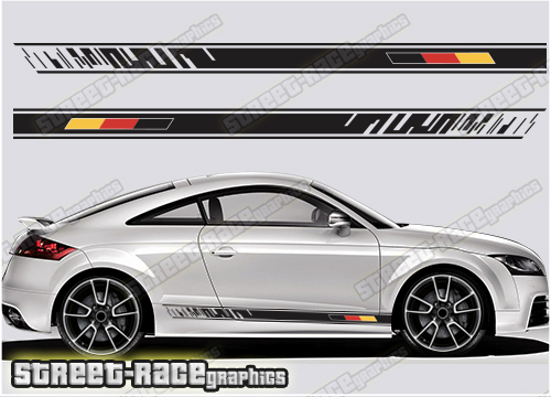 Audi TT printed racing stripes 031 - German flag