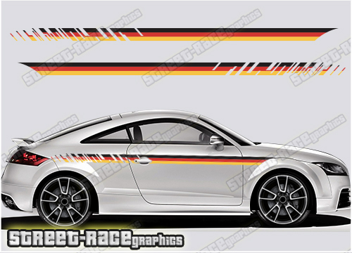 Audi TT printed racing stripes 035 - German Flag