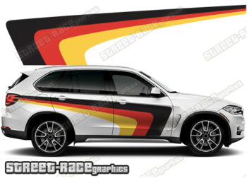 BMW X5 printed racing stripes 028 - GERMAN FLAG