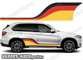 BMW X5 printed racing stripes 029 - GERMAN FLAG