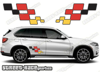 BMW X5 printed racing stripes 035 - GERMAN FLAG