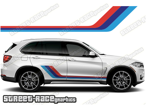 BMW X5 printed racing stripes 043