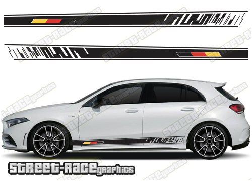 Mercedes A & B class racing stripes 059 - GERMAN FLAG