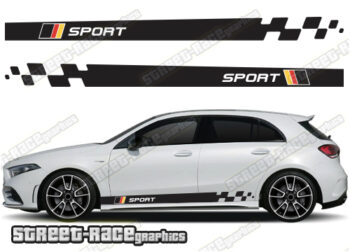 Mercedes A & B class racing stripes 061 - GERMAN FLAG