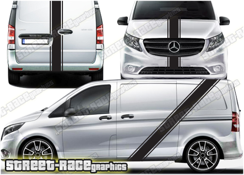 Mercedes Vito racing stripes 001B - FULL