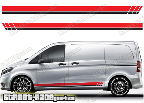 Mercedes Vito racing stripes 001 stickers
