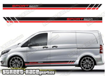 Mercedes Vito racing stripes 030 - SPORT EDITION