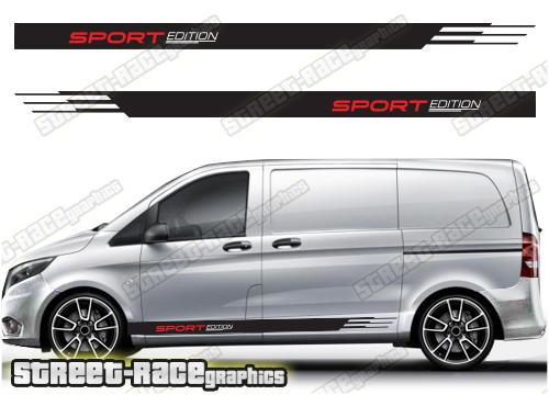 Mercedes Vito racing stripes 032 - SPORT EDITION