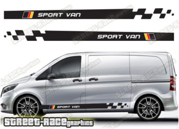 Mercedes Vito racing stripes 087 - GERMAN FLAG
