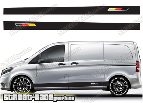 Mercedes Vito racing stripes 091 - GERMAN FLAG