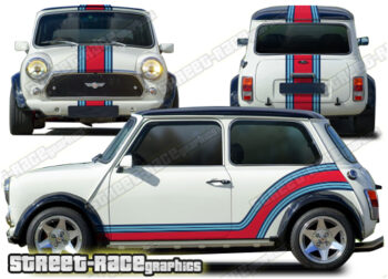Mini Martini racing stripes 008 - Austin Mini Classic