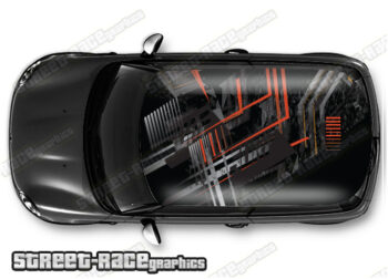 013 - Abstract print car roof wrap