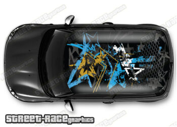 014 - Abstract print car roof wrap