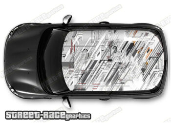 015 - Abstract print car roof wrap
