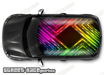 018 - Abstract print car roof wrap