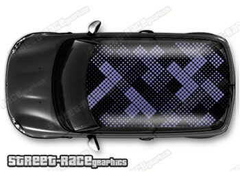 023 - Abstract print car roof wrap