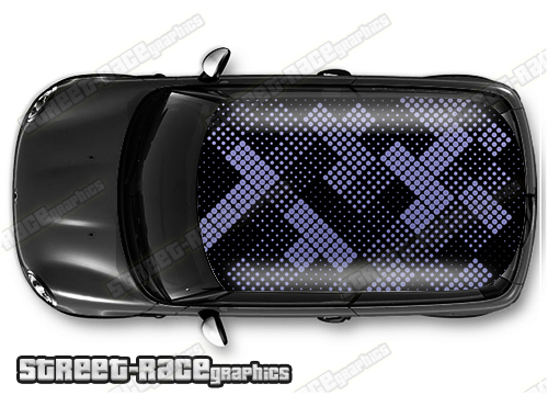 023 - Abstract print car roof wrap