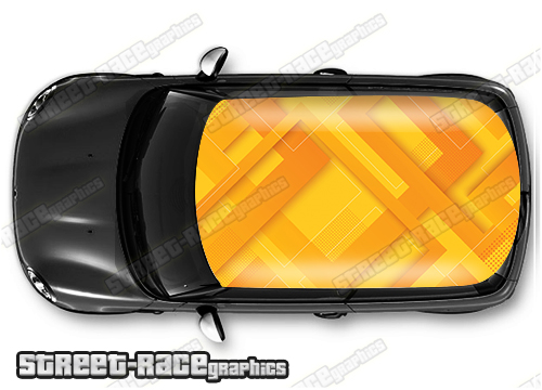 024 - Abstract print car roof wrap