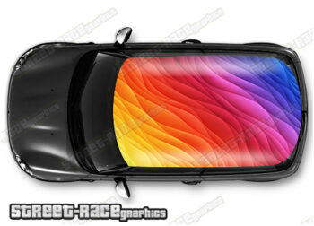 025 - Abstract print car roof wrap