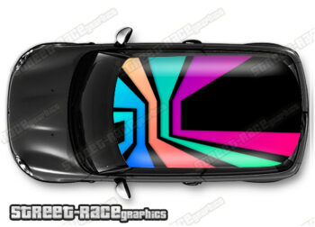 027 - Abstract print car roof wrap