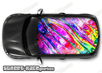 029 - Abstract print car roof wrap