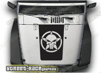 Jeep Wrangler bonnet / hood stickers 006 :: PUNISHER USMC
