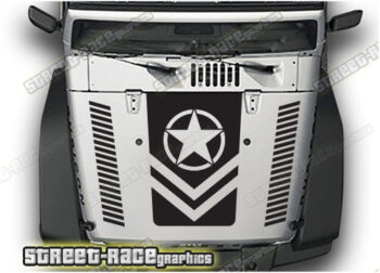 Jeep Wrangler bonnet / hood stickers 011 :: USMC