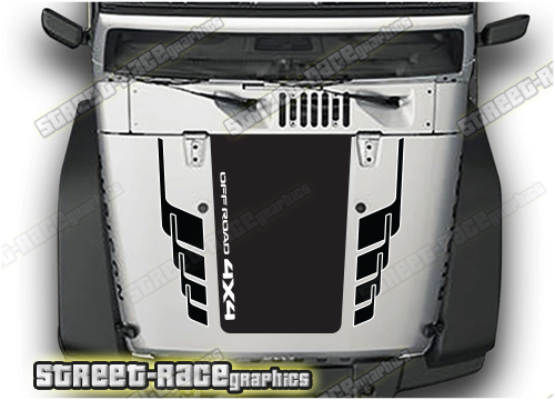 Jeep Wrangler bonnet / hood stickers 012