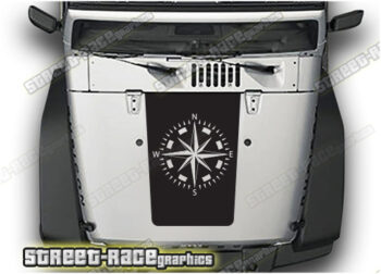Jeep Wrangler bonnet / hood stickers 013 :: Compass