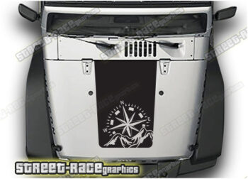 Jeep Wrangler bonnet / hood stickers 014 :: Compass