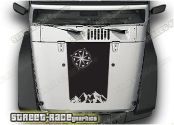 Jeep Wrangler bonnet / hood stickers 015 :: Compass